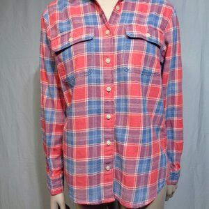 Land End Red/Blue Flannel, size XS, 100% cotton
